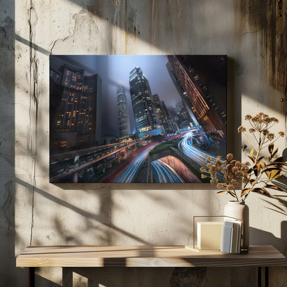 Hong Kong City Lights - Poster / Art Print - interiör