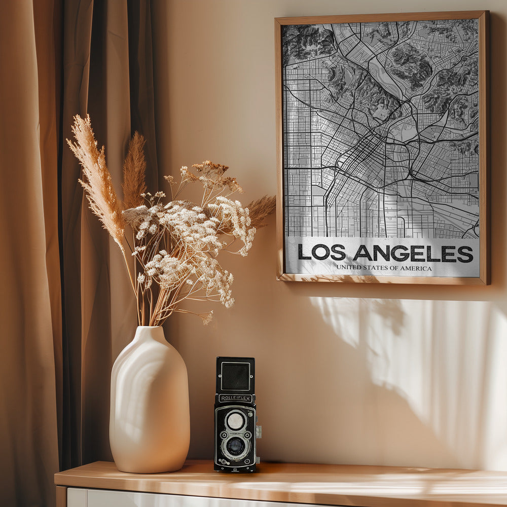 Los Angeles White - Poster / Art Print - interiör