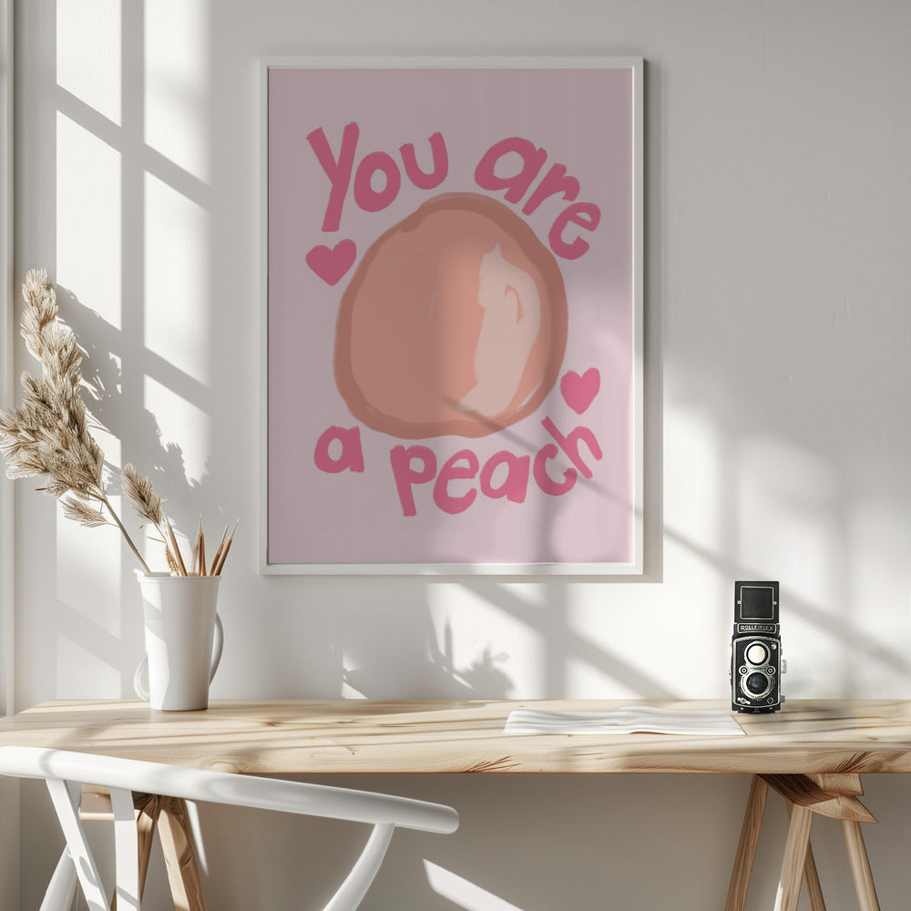 Peach - Poster / Art Print - interiör