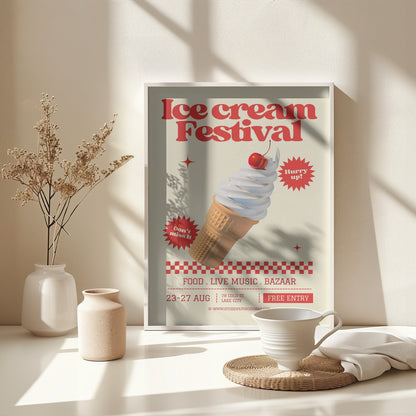 Ice Cream Festival - Poster / Art Print - interiör