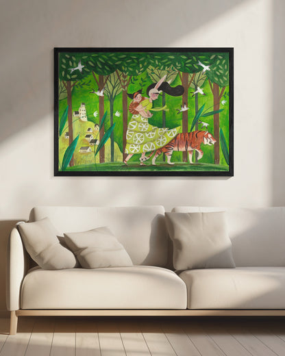 Walking through the woods - Poster / Art Print - interiör