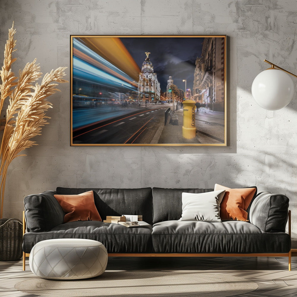 Madrid City Lights III - Poster / Art Print - interiör