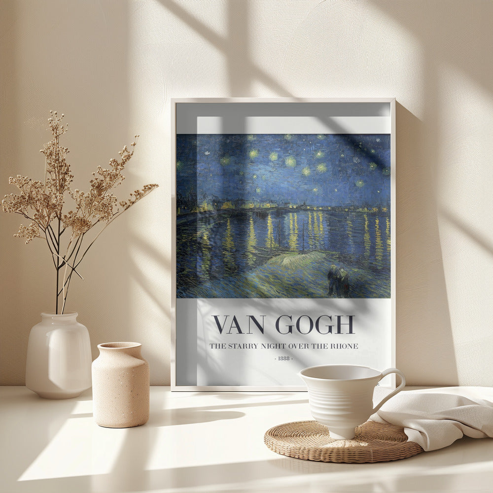 The Starry Night Over The Rhone - Poster / Art Print - interiör