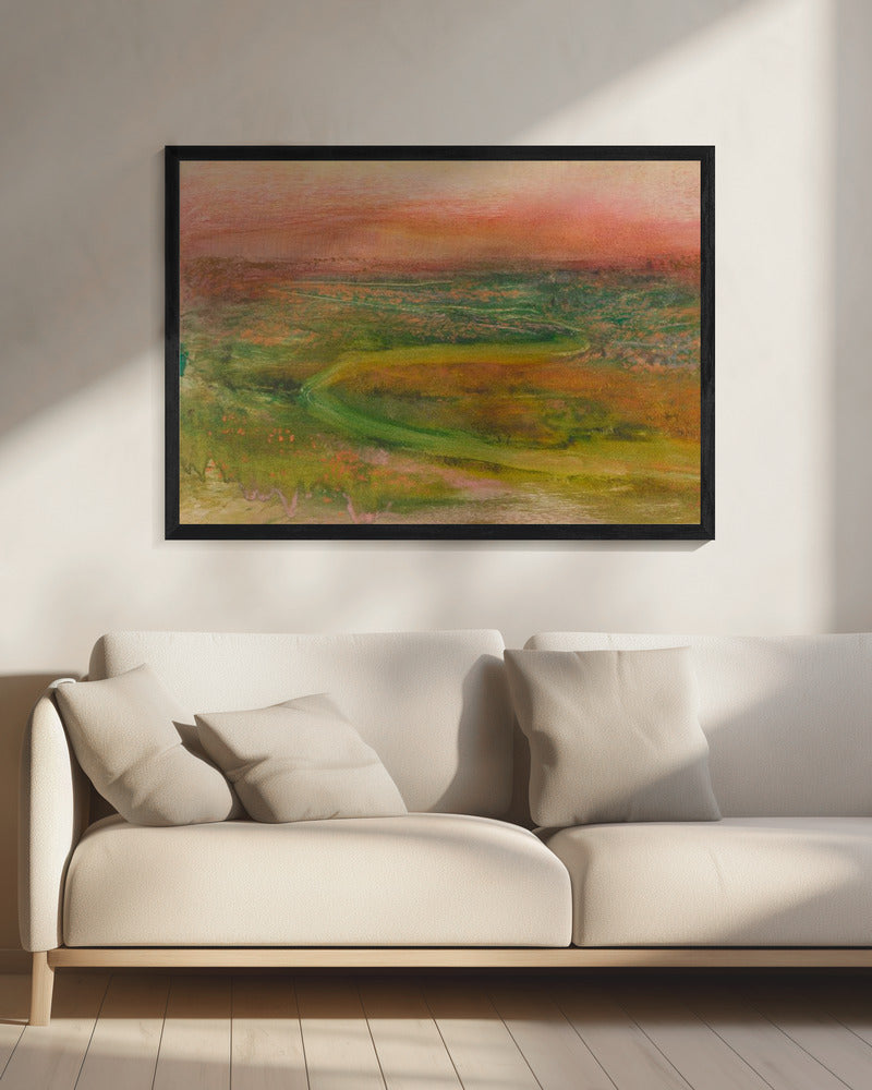 S Shaped Path In an Abstracted Landscape - Poster / Art Print - interiör