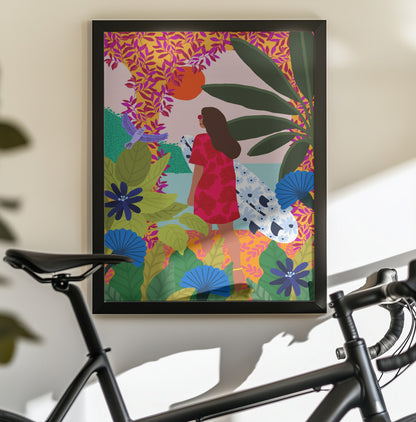 Going Surfing - Poster / Art Print - interiör