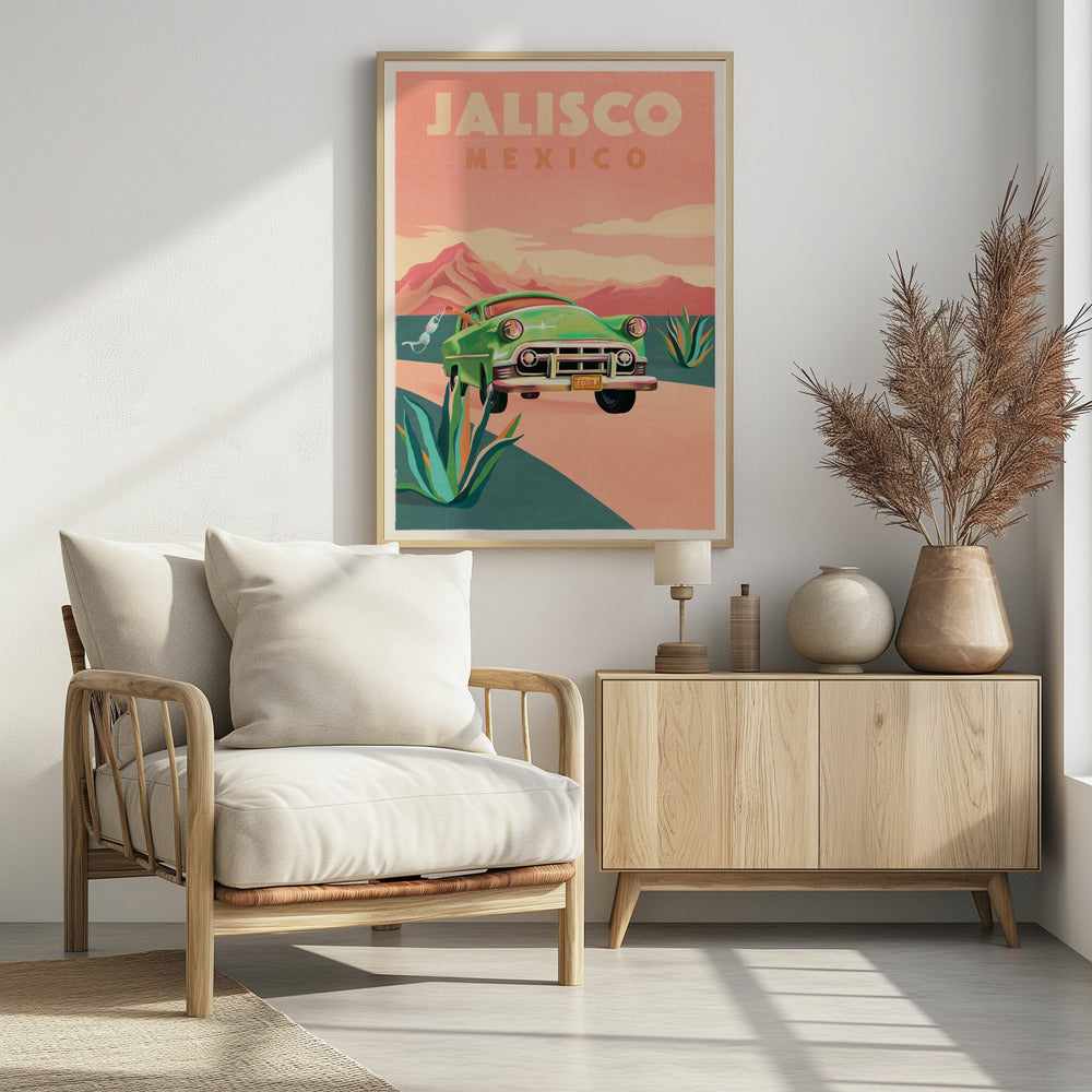 Jalisco Mexico Vintage Travel Poster - Poster / Art Print - interiör