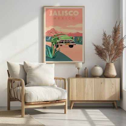 Jalisco Mexico Vintage Travel Poster - Poster / Art Print - interiör
