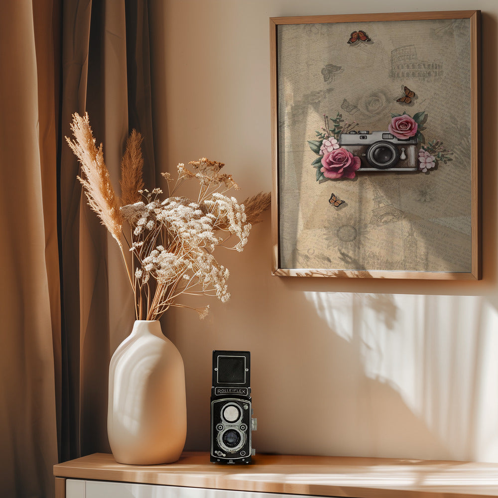 Vintage Camera - Poster / Art Print - interiör