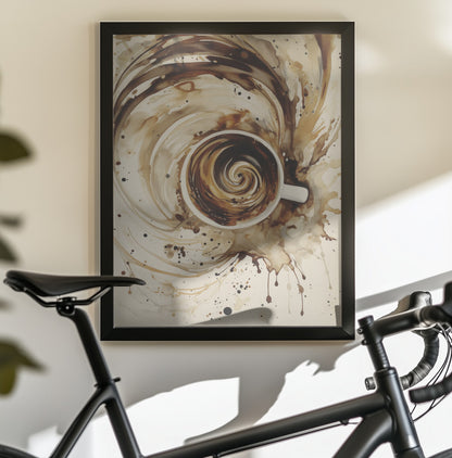 Swirling Coffee - Poster / Art Print - interiör