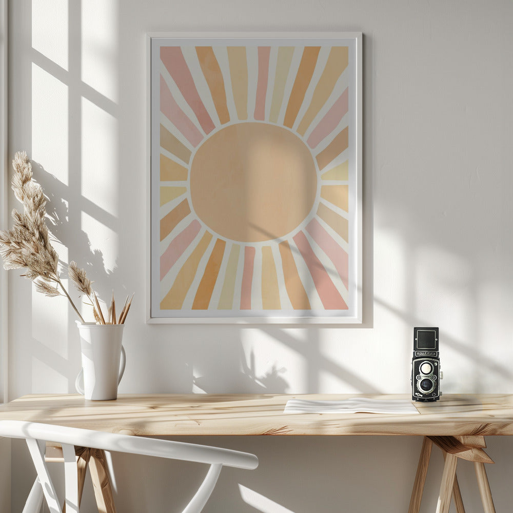 Boho sun - Poster / Art Print - interiör