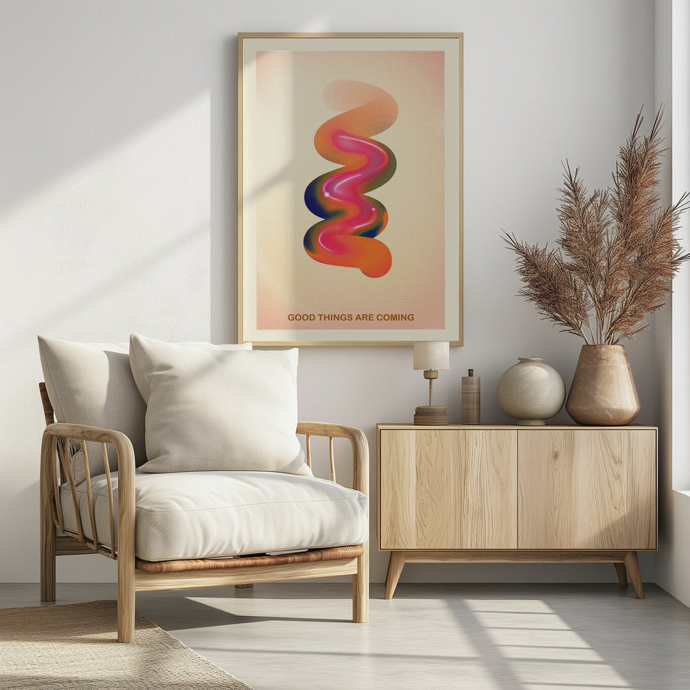 RETRO GRAPHIC NO.17 / GOOD THINGS ARE COMING - Poster / Art Print - interiör