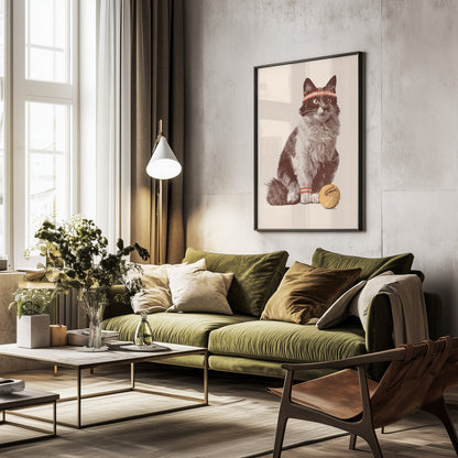 Chat Tennis - Poster / Art Print - interiör