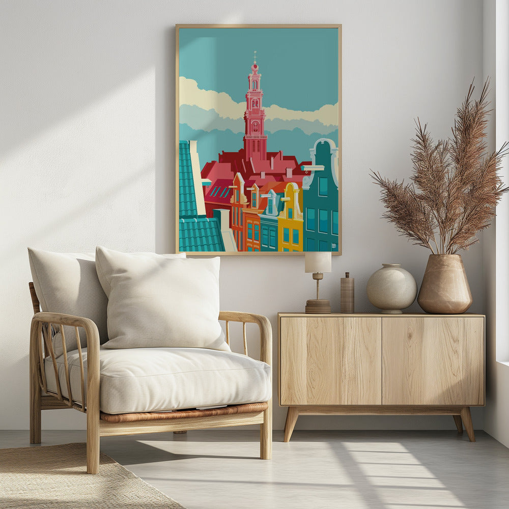 Amsterdam Westerkerk Jordaan - Poster / Art Print - interiör
