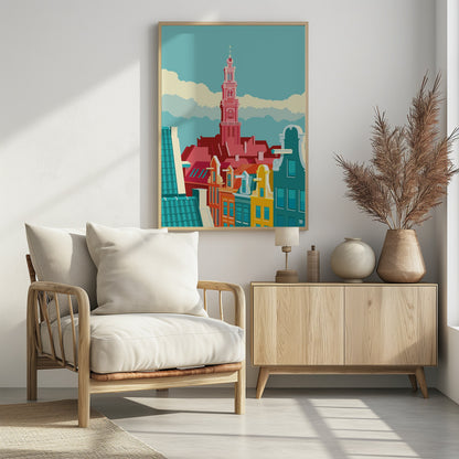 Amsterdam Westerkerk Jordaan - Poster / Art Print - interiör