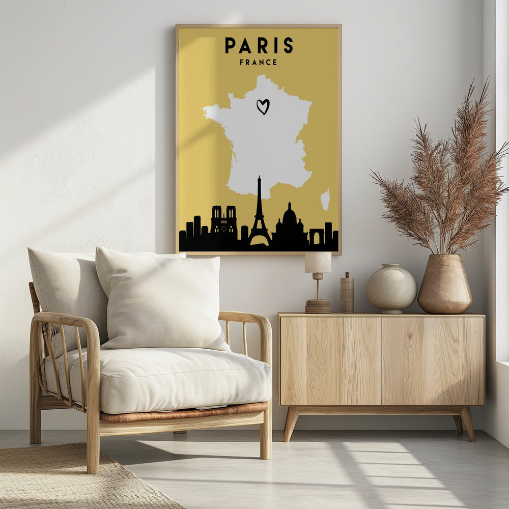 City Love Maps 64 - Poster / Art Print - interiör