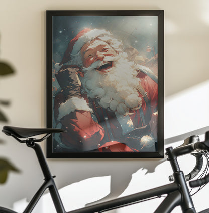 Laughing Santa - Poster / Art Print - interiör