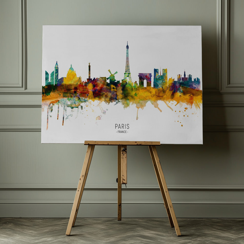 Paris France Skyline - Poster / Art Print - interiör