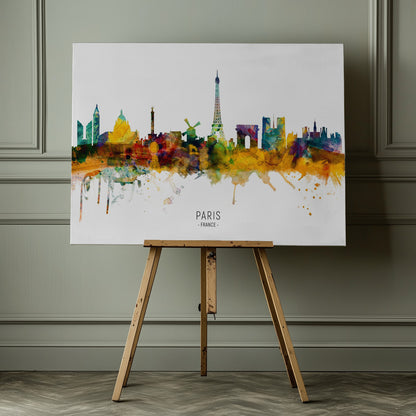 Paris France Skyline - Poster / Art Print - interiör