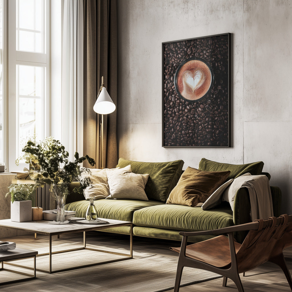 love latte - Poster / Art Print - interiör