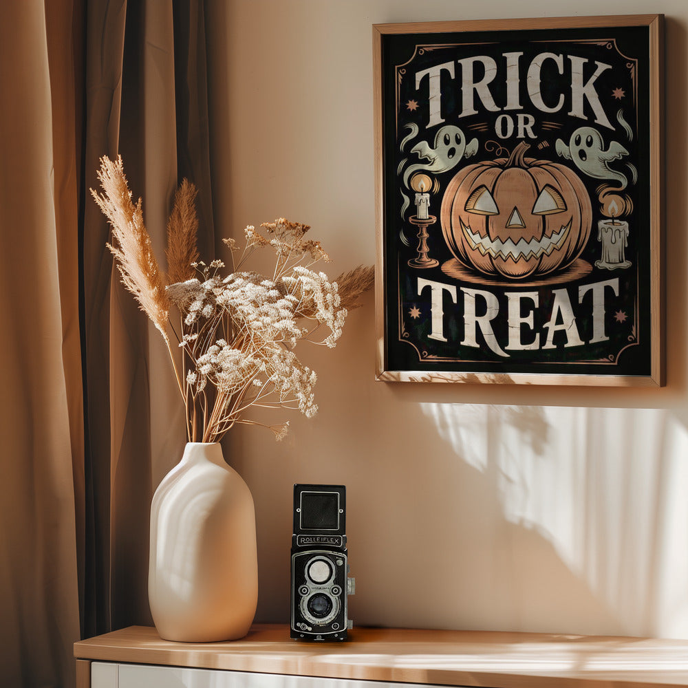 Halloween Trick or Treat - Poster / Art Print - interiör