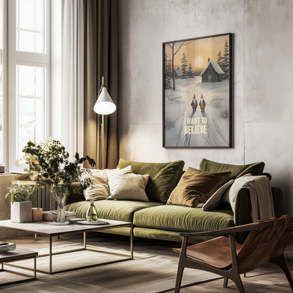 I Want To Believe - Gnomes - Poster / Art Print - interiör