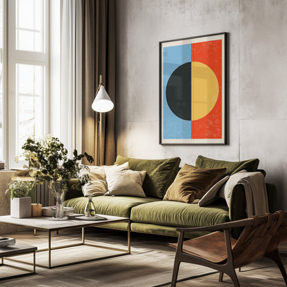 Minimal Abstract Shapes Series #1 - Poster / Art Print - interiör