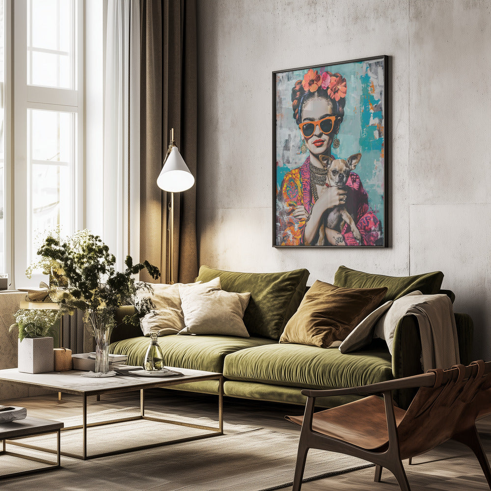Frida Chihuahua - Poster / Art Print - interiör