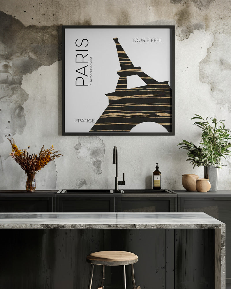 Urban Art PARIS Eiffel Tower - Poster / Art Print - interiör