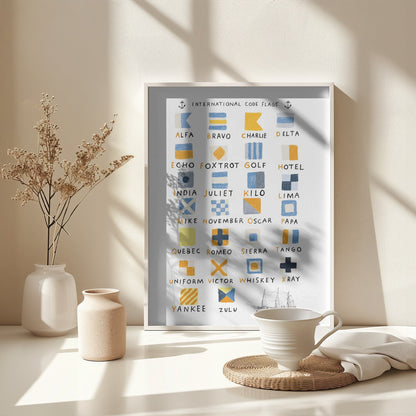 Nautical Flags - Poster / Art Print - interiör