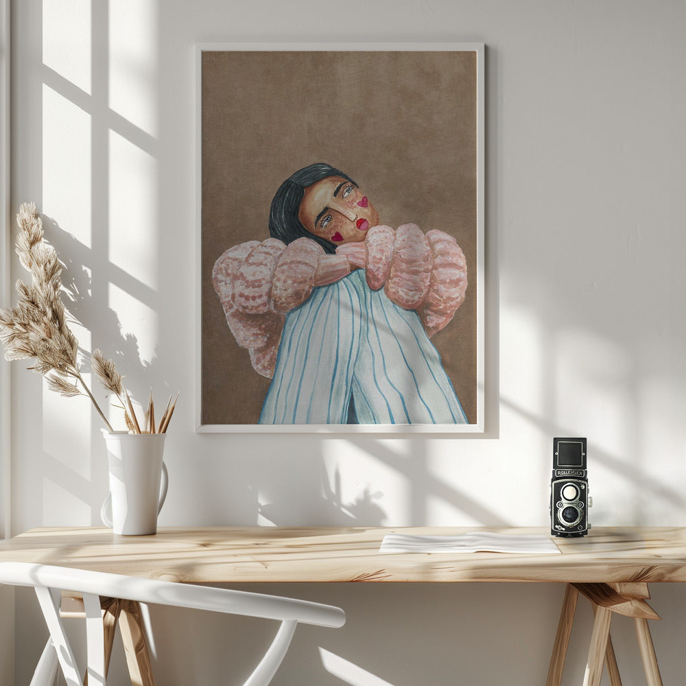 Dreaming girl - Poster / Art Print - interiör