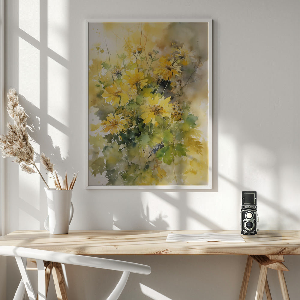 Summer Flowers No 3 - Poster / Art Print - interiör