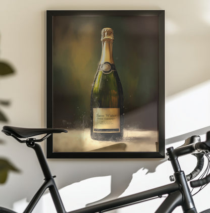 Drink Champagne - Poster / Art Print - interiör