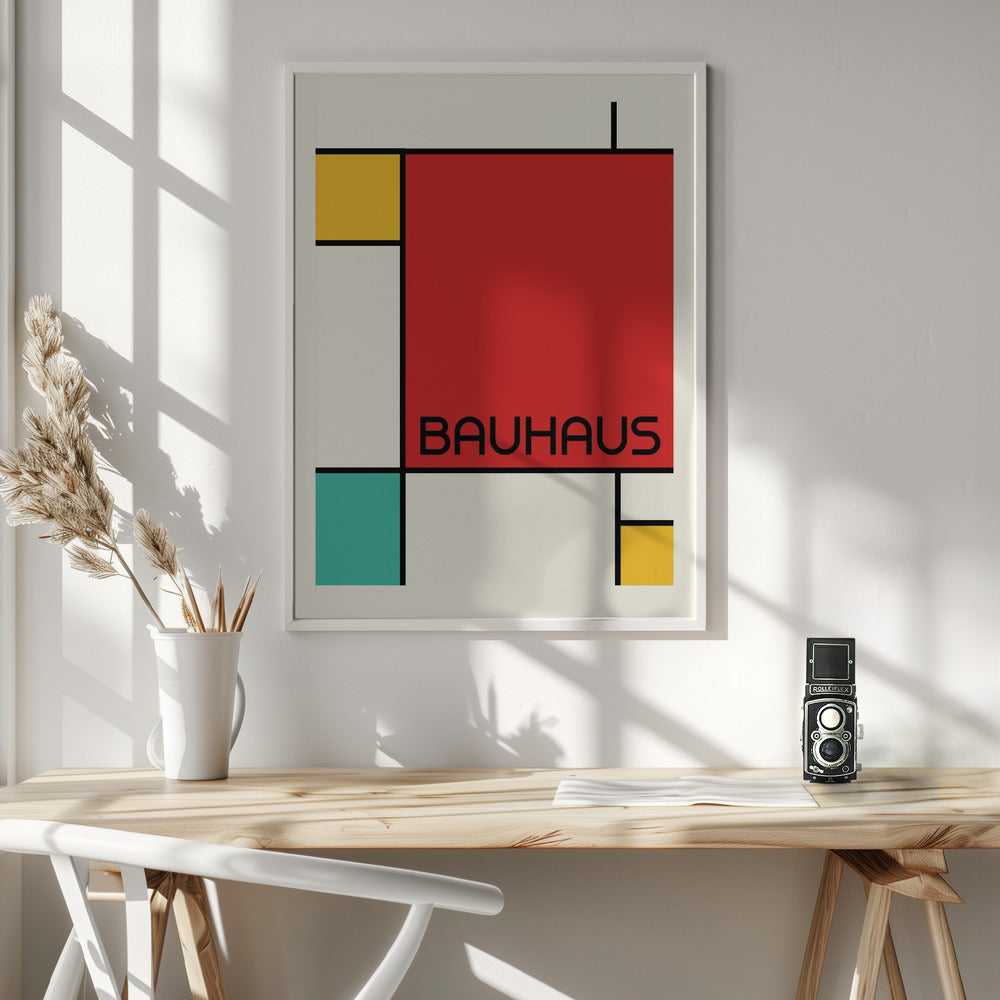 Bauhaus Geometric Design Retro - Poster / Art Print - interiör