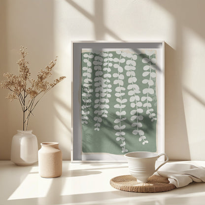 Minimal Abstract Leaves 2 - Poster / Art Print - interiör