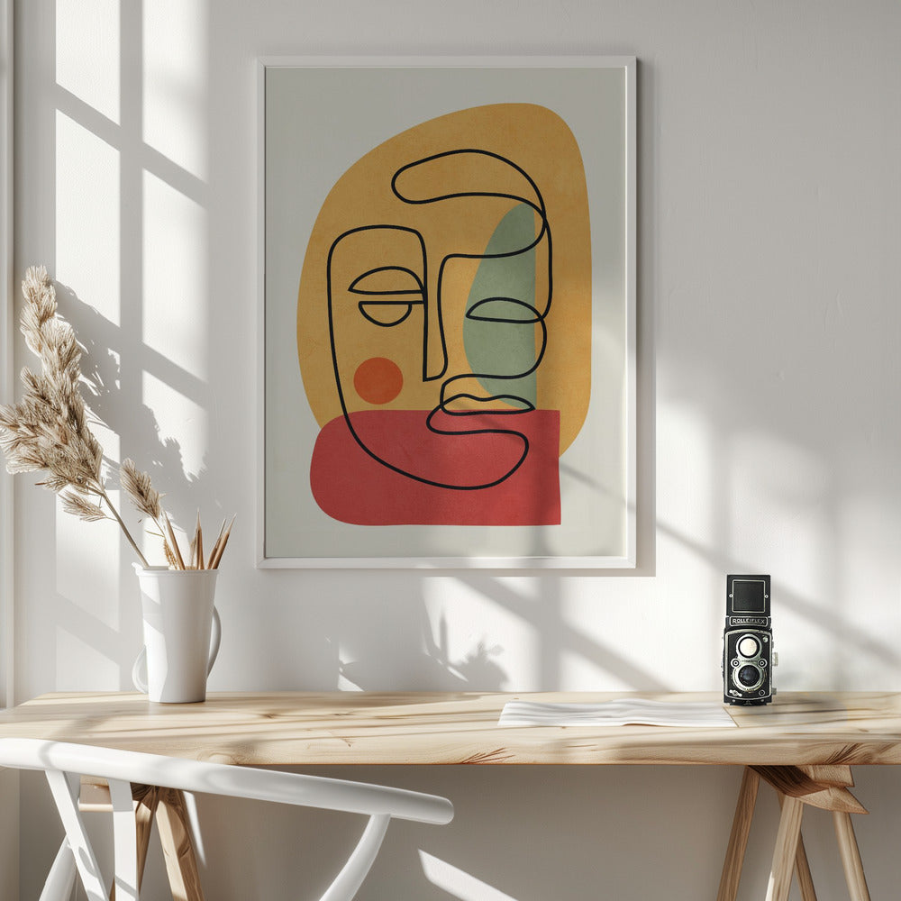 Abstract Faces 8 - Poster / Art Print - interiör