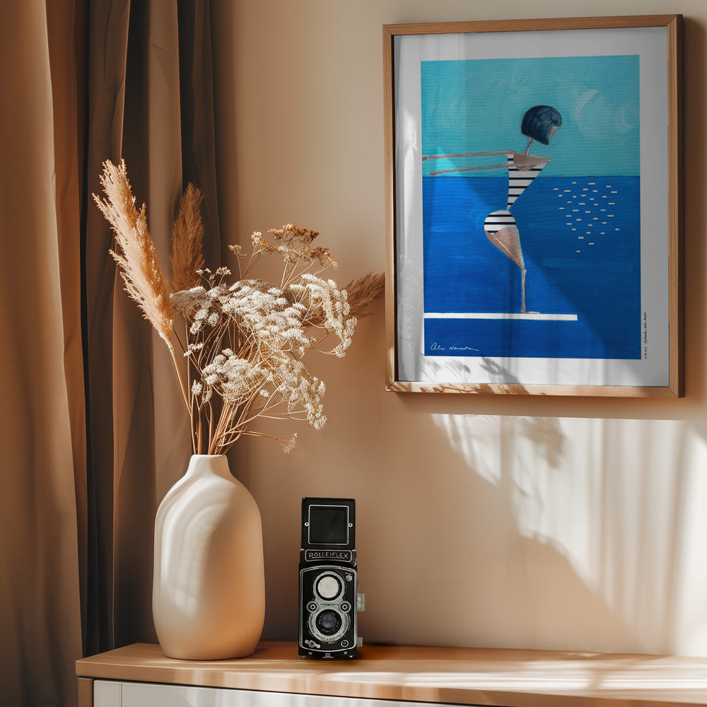 Summer Pool Diver - Poster / Art Print - interiör