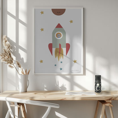 Solar Rocket - Poster / Art Print - interiör