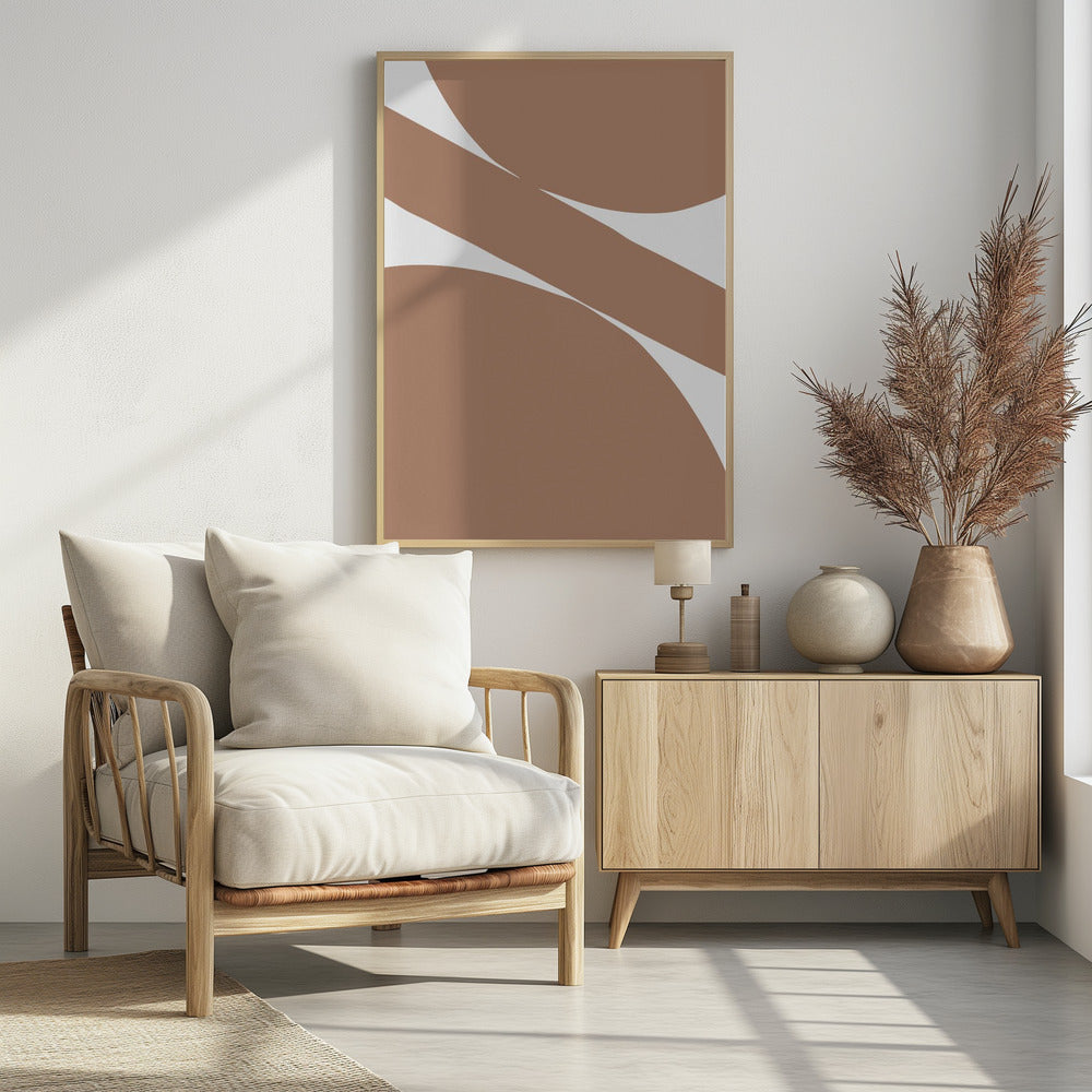 Abstract Mocha - Poster / Art Print - interiör