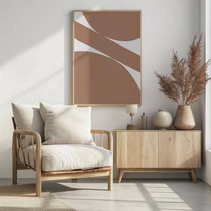 Abstract Mocha - Poster / Art Print - interiör