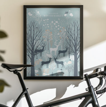Stockholm Winter Market - Poster / Art Print - interiör