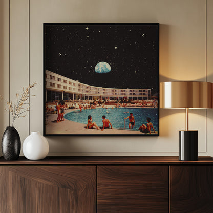 Lunar Pool - Poster / Art Print - interiör