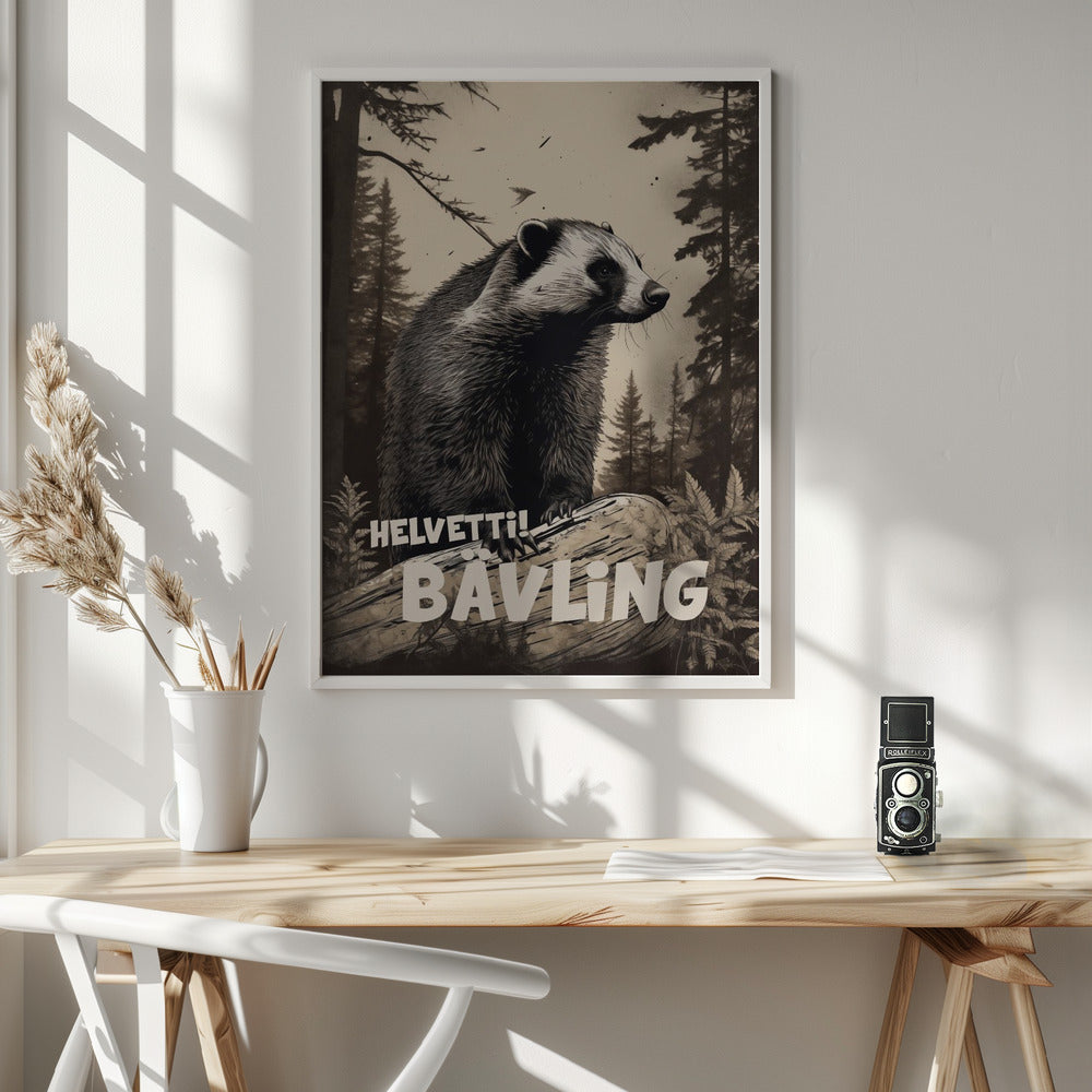 Helvetti Bävling - Poster / Art Print - interiör
