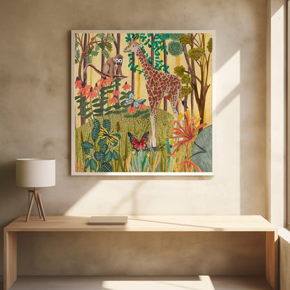 Giraffe in nature - Poster / Art Print - interiör
