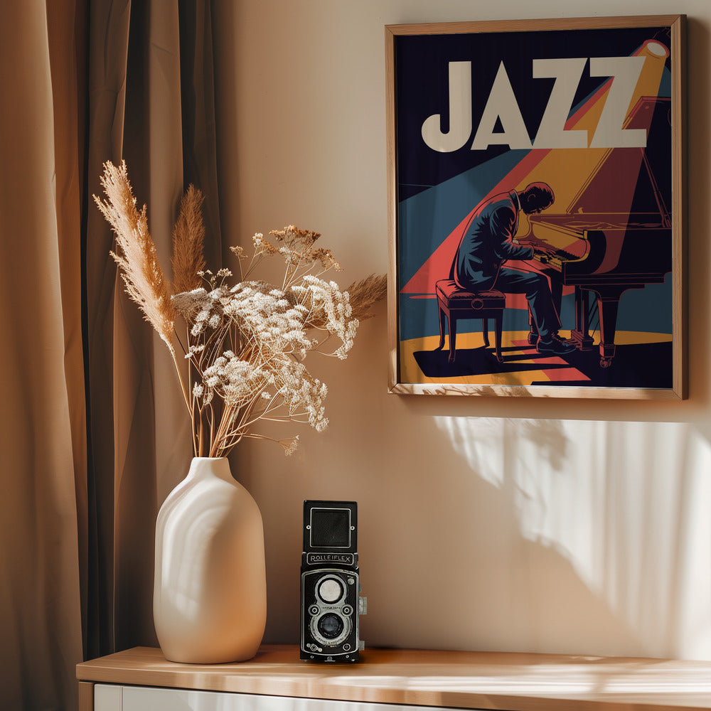 Jazz Pianist - Poster / Art Print - interiör