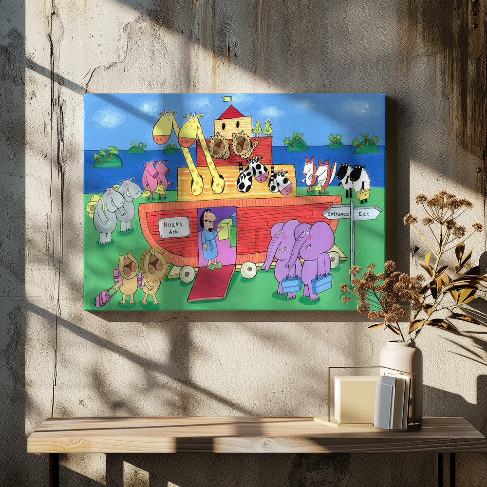 The Animals Enter Two by Two into Noah's Ark - Poster / Art Print - interiör