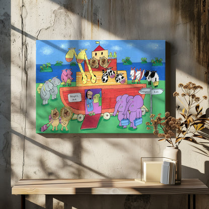 The Animals Enter Two by Two into Noah's Ark - Poster / Art Print - interiör
