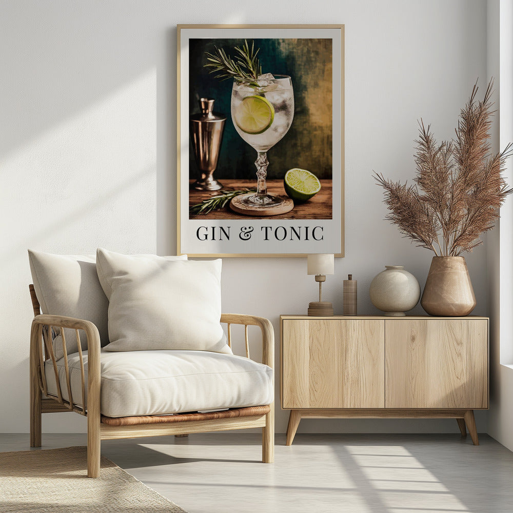 Gin & Tonic - Poster / Art Print - interiör