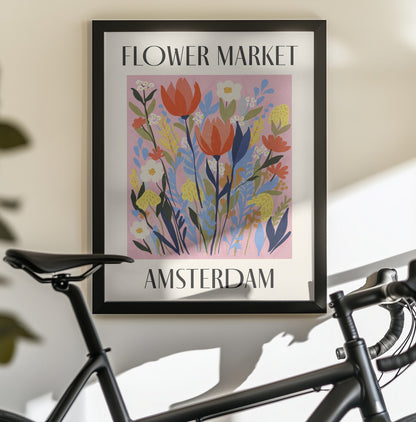 Flower Market Amsterdam Netherlands - Poster / Art Print - interiör