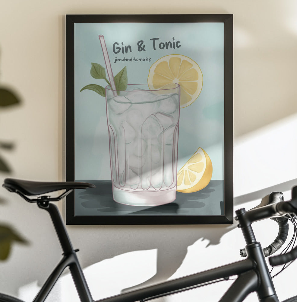 Gin and Tonic - Poster / Art Print - interiör