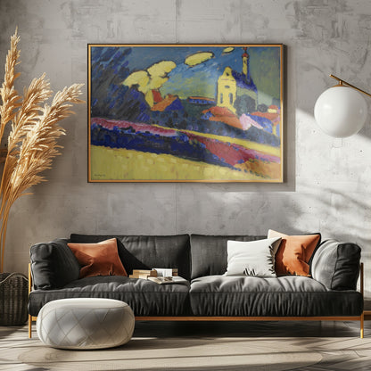 Study of Murnau  Landscape With Church (1909) - Poster / Art Print - interiör